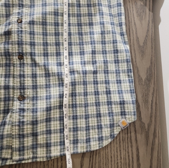 Carhartt Short Sleeve Plaid Button Down Shirt Mens XL Relax Fit - Picture 9 of 9